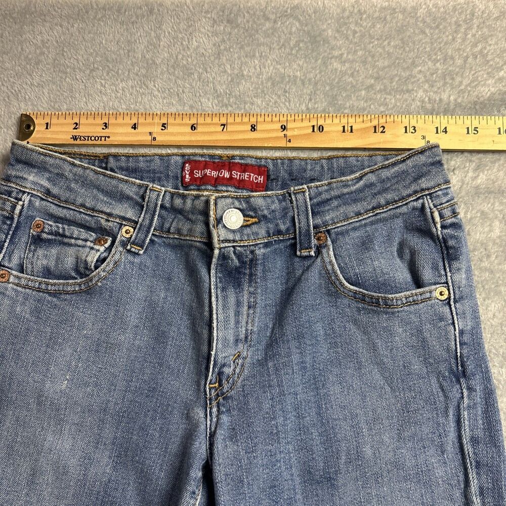 Levi's 518 Womens/Juniors Super Low Bootcut Stretch Jeans Sz. 5 JR M - Picture 8 of 15